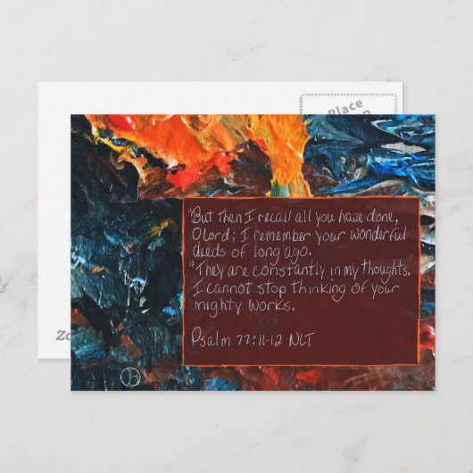 Scriptkaart Psalm 77:11-12 Briefkaart (Voorkant / Achterkant)