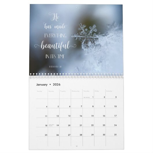 Scriptkalender - Zijn wonderbaarlijke werken Kalender (Jan 2026)