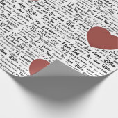 Scriptkalligrafie Ik hou van je Alle wereldtalen Cadeaupapier (Hoek)