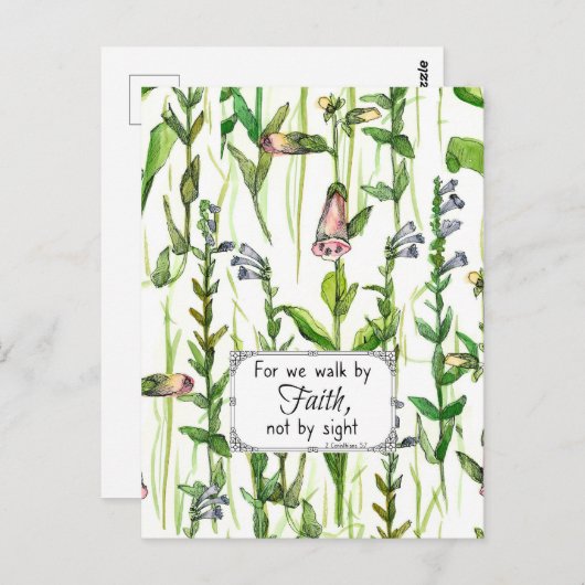 Scriptlooppas door Faith 2 Corinthians geprezen Ka Briefkaart (Voorkant / Achterkant)
