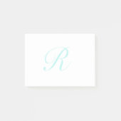 Scriptmonogram aanpassen, licht Blauwgroen Post-it® Notes (Voorkant)