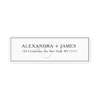 Scriptmonogram Typografie Retouradres Label