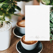 Scriptnaam Aangepaste delicate omtrek van bladeren Bedankkaart