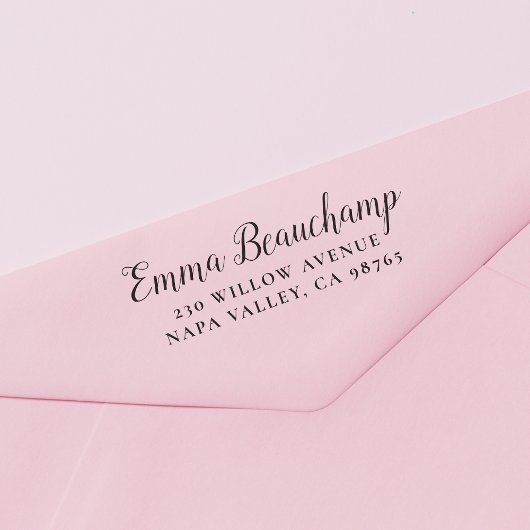 Scriptnaam en uw adres  zelfinktende stempel