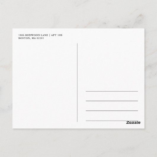 Scriptnaam Foto Bedankt Post Kaart (Achterkant)