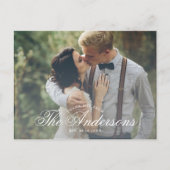 Scriptnaam Foto Bedankt Post Kaart (Voorkant)