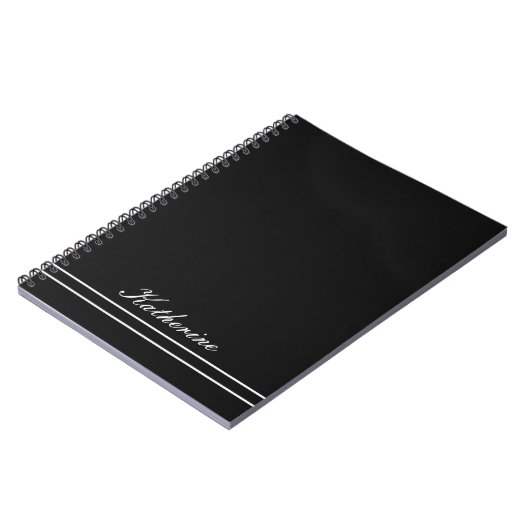 Scriptnaam Minimalist Midnight Black Notitieboek (Linkerzijde)