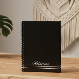 Scriptnaam Minimalist Midnight Black Notitieboek