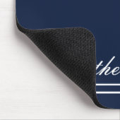 Scriptnaam Minimalist Navy Blue Muismat (Hoek)