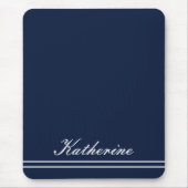 Scriptnaam Minimalist Navy Blue Muismat (Voorkant)
