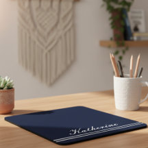 Scriptnaam Minimalist Navy Blue