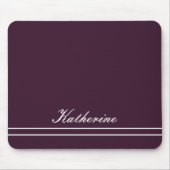 Scriptnaam Minimalist Plum Muismat (Voorkant)