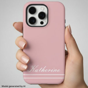 Scriptnaam Minimalistisch Roze iPhone 16 Pro Hoesje