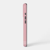 Scriptnaam Minimalistisch Roze iPhone Hoesje (Linkerkant)