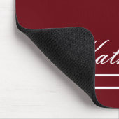 Scriptnaam Minimalistische Bourgondische Rood Muismat (Hoek)