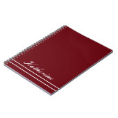 Scriptnaam Minimalistische Burgunderrood Notitieboek (Linkerzijde)