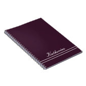 Scriptnaam Minimalistische Pruim Notitieboek (Rechterzijde)