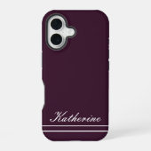 Scriptnaam Minimalistische Prum iPhone 16 Hoesje (Achterkant)