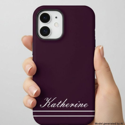 Scriptnaam Minimalistische Prum iPhone 16 Hoesje