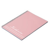 Scriptnaam Minimalistische Roze Notitieboek (Linkerzijde)