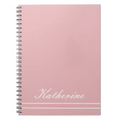 Scriptnaam Minimalistische Roze Notitieboek (Voorkant)