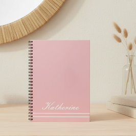 Scriptnaam Minimalistische Roze Notitieboek