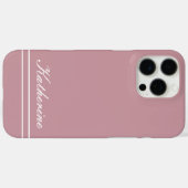 Scriptnaam Minimalistische Stof Roze Case-Mate iPhone Case (Achterkant (horizontaal))