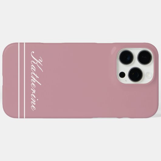 Scriptnaam Minimalistische Stof Roze Case-Mate iPhone Case (Achterkant (horizontaal))