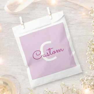 Scriptnaam & monogram | Magenta & Lichtpaars Bedankzakje
