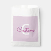 Scriptnaam & monogram | Magenta & Lichtpaars Bedankzakje (Voorkant)