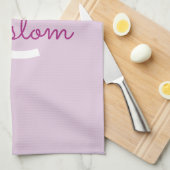 Scriptnaam & monogram | Magenta & Lichtpaars Theedoek (Quarter Fold)