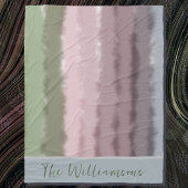 Scriptnaam ombre paarse groene grijze strepen mode fleece deken