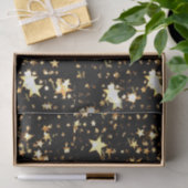 Scriptnaam Tissuepapier Zwart & Gouden Sterren (Geschenk)