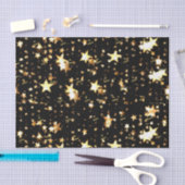 Scriptnaam Tissuepapier Zwart & Gouden Sterren (Craft)