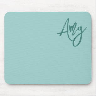 Scriptnaam voor licht en donker Blauwgroen penseel Muismat