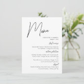scriptnamen Wedding Menu (Staand voorkant)