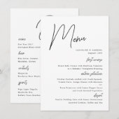 scriptnamen Wedding Menu (Voorkant / Achterkant)