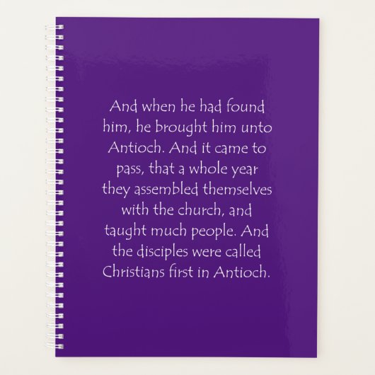 Scriptnotering Acts 11 26 Planner (Voorkant)