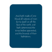 Scriptnotering Acts 17 26 Magneet (Verticaal)