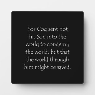 Scriptnotering John 3 17 Fotoplaat