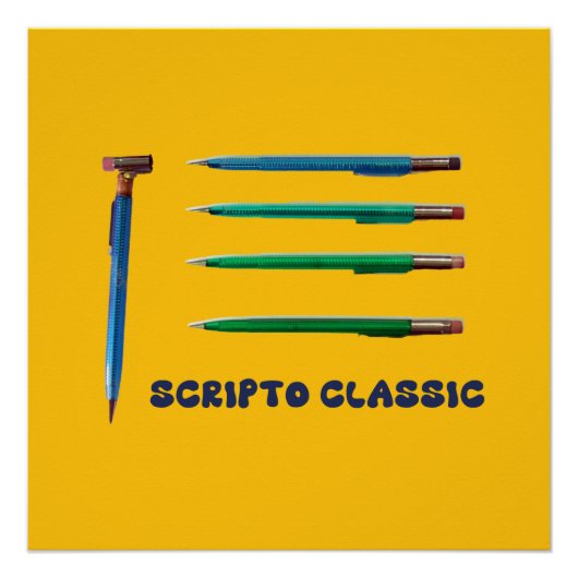 Scripto Klassieke Mechanische Potlood Perfect Poster (Voorkant)