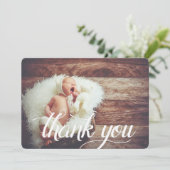 scriptobedekking | Platte dank u fotokaart Bedankkaart (Staand voorkant)