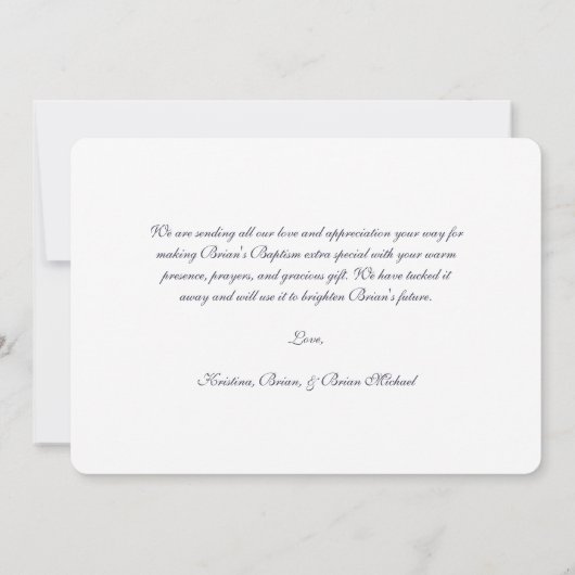 scriptobedekking | Platte dank u fotokaart Bedankkaart (Achterkant)