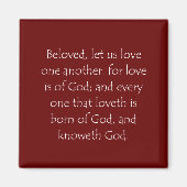 Scriptofferte 1 John 4 7 Magneet (Voorkant)