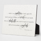 Scriptofferte voor bedrijven - 1Thess 4:11-12 Fotoplaat (Zijkant)