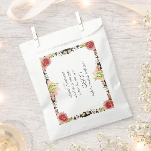 Scriptpsalm 9, Floral Bedankzakje (Geknipt)