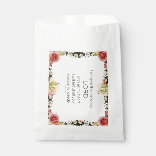 Scriptpsalm 9, Floral Bedankzakje (Voorkant)