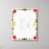 Scriptpsalm 9, Floral Canvas Afdruk (Voorkant)