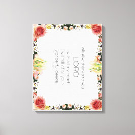 Scriptpsalm 9, Floral Canvas Afdruk