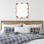 Scriptpsalm 9, Floral Canvas Afdruk (Insitu (Slaapkamer))